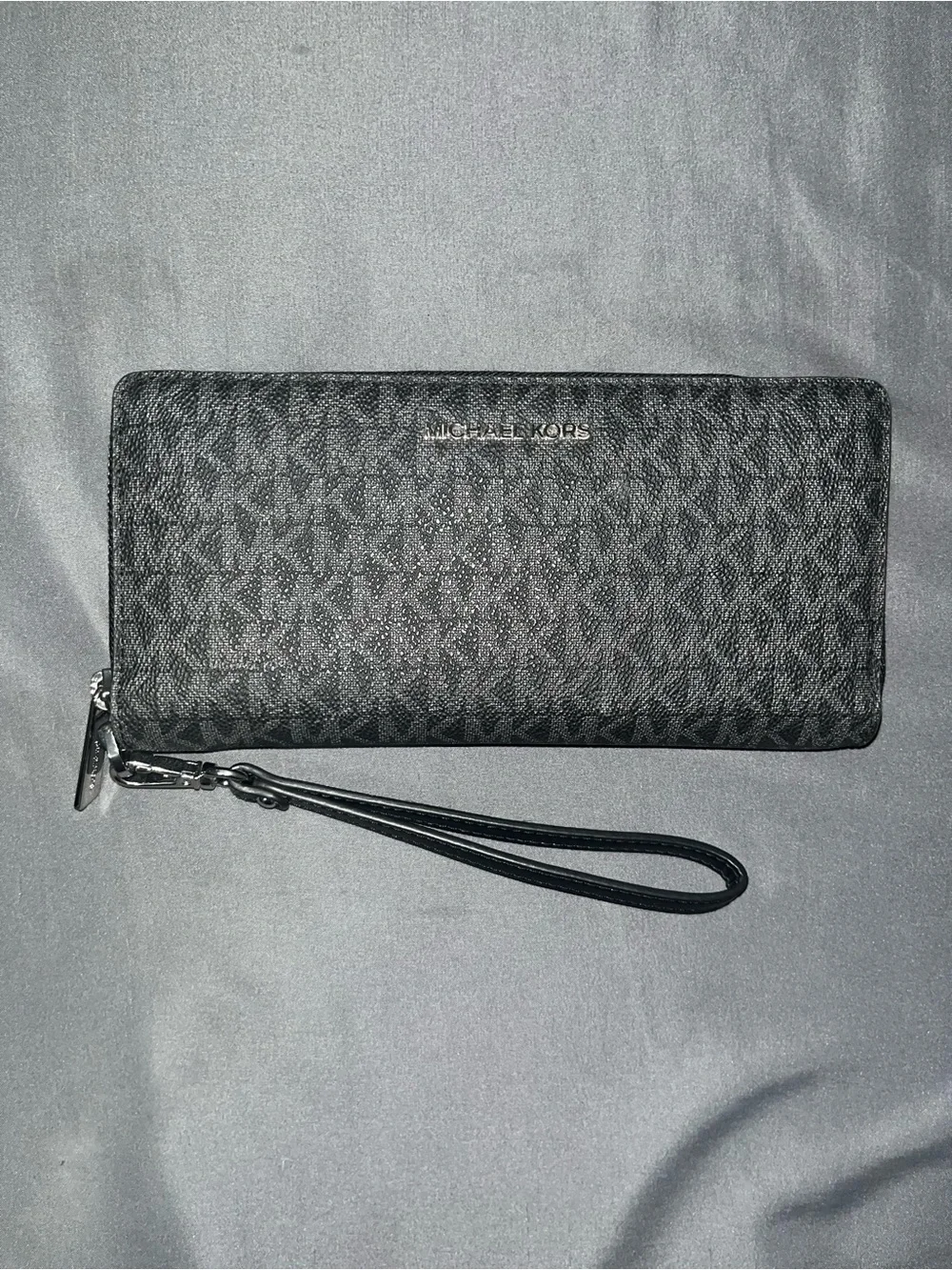 Michael Kors Black monogram wristlet